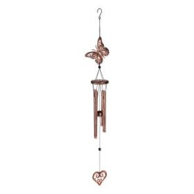 Accent Plus Butterfly and Heart Wind Chimes - 31.5 inches