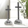 Accent Plus Stone and Cross Figurine - Hope