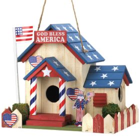 Songbird Valley God Bless America Patriotic Bird House