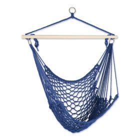 Accent Plus Recycled Cotton Swinging Hammock Chair - Blue