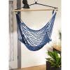 Accent Plus Recycled Cotton Swinging Hammock Chair - Blue