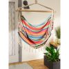 Accent Plus Hammock Chair with Tassel Fringe - Colorful Stripes