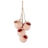 Accent Plus Dangling Pots Decor in Whitewashed Terra Cotta