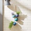 Accent Plus Dangling Pots Decor in Blue Tones