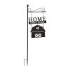 Accent Plus Home Sweet Home Iron Garden Stake with Barn