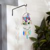 Accent Plus Glass Leaves Colorful Wind Chimes - Butterfly