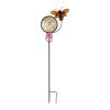 Accent Plus Metal Thermometer Garden Stake - Bee and Flower