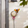 Accent Plus Metal Thermometer Garden Stake - Bee and Flower