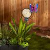 Accent Plus Metal Thermometer Garden Stake - Butterfly