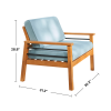 Gloucester Contemporary Patio Wood Sofa Club Chair