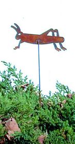 Grasshopper - Rusted Garden Stake