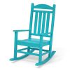 Outdoor Rocking Chairs All-Weather Resistant HDPE Poly Wood Resin Plastic, Humidity-Proof, Porch, Deck, Garden, Lawn, Backyard, Fire Pit, Garden Glide