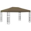 vidaXL Gazebo 118.1"x157.5" Taupe Fabric