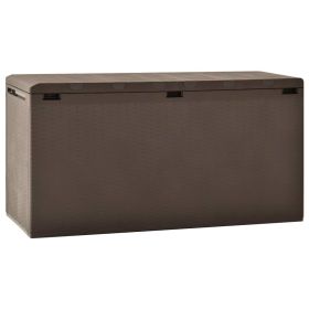 vidaXL Patio Storage Box Brown 44.9"x18.5"x23.6"