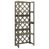 vidaXL Trellis with Shelves Gray 21.6"x11.8"x55.1" Solid Fir Wood