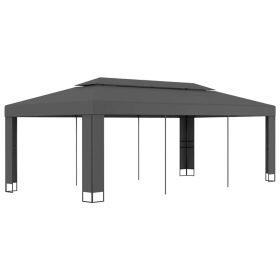 vidaXL Gazebo with Double Roof 9.8'x19.6' Anthracite