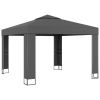 vidaXL Gazebo with Double Roof 9.8'x9.8' Anthracite