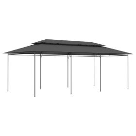 vidaXL Gazebo 236.2"x117.3"x106.3" Anthracite