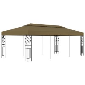 vidaXL Gazebo 19.7'x9.8' Taupe 0.6 oz/ftÂ¬â‰¤