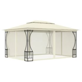 vidaXL Gazebo with Nets 9.8'x13.1'x8.7' Cream