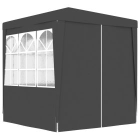 vidaXL Professional Party Tent with Side Walls 6.6'x6.6' Anthracite 0.3 oz/ftÂ¬â‰¤