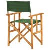 vidaXL Director's Chairs 2 pcs Solid Acacia Wood Green