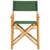 vidaXL Director's Chairs 2 pcs Solid Acacia Wood Green