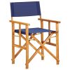 vidaXL Director's Chairs 2 pcs Solid Acacia Wood Blue