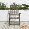 Renaissance Outdoor Patio Hand-scraped Wood 5-Position Reclining Chair