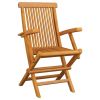 vidaXL Folding Patio Chairs 6 pcs Solid Teak Wood