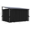 vidaXL Gazebo with Curtain 13.3'x9.6'x8' Anthracite