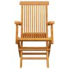 vidaXL Folding Patio Chairs 6 pcs Solid Teak Wood