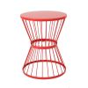 Fern Outdoor 16 Inch Iron Side Table Red