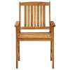 Patio Chairs 6 pcs Solid Acacia Wood