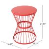 Fern Outdoor 16 Inch Iron Side Table Red