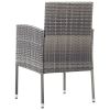 vidaXL Patio Chairs 4 pcs Poly Rattan Anthracite