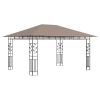 vidaXL Gazebo with Mosquito Net 13.1'x9.8'x9' Taupe 0.6 oz/ftÂ¬â‰¤