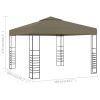 vidaXL Garden Marquee 9.8'x9.8' Taupe 0.6 oz/ftÂ¬â‰¤