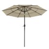 11Ft 3-Tiers Patio Umbrella Khaki