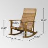 Wooden Outdoor Rocking Chair Adirondack Teak finish (Set of 2)