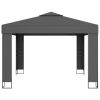 vidaXL Gazebo with Double Roof 9.8'x9.8' Anthracite