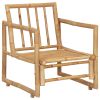 vidaXL Patio Chairs with Cushions 2 pcs Bamboo