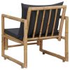 vidaXL Patio Chairs with Cushions 2 pcs Bamboo