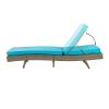 Tristan 78'Long Reclining Chaise Lounge Set with Cushions and Table