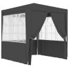 vidaXL Professional Party Tent with Side Walls 6.6'x6.6' Anthracite 0.3 oz/ftÂ¬â‰¤