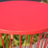 Fern Outdoor 16 Inch Iron Side Table Red