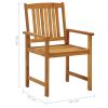 Patio Chairs 6 pcs Solid Acacia Wood