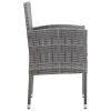 vidaXL Patio Chairs 4 pcs Poly Rattan Anthracite