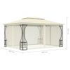 vidaXL Gazebo with Nets 9.8'x13.1'x8.7' Cream