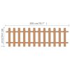 vidaXL Picket Fence WPC 78.7"x23.6"